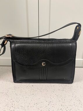 Gorgeous Leather CORNELL Structured Document Office Bag Black Tons of Pockets!